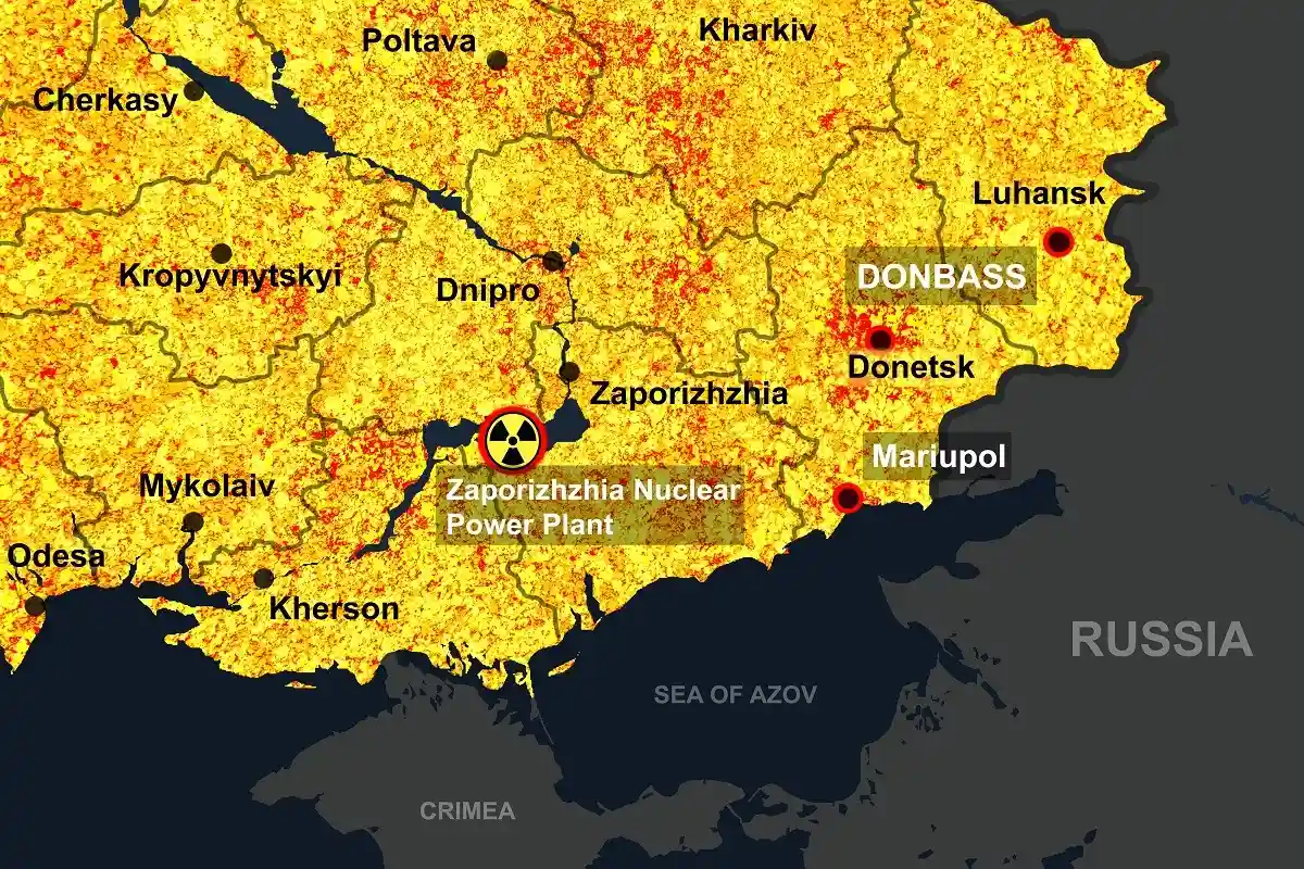 Запорожская АЭС на карте. Фото: Viacheslav Lopatin / shutterstock.com
