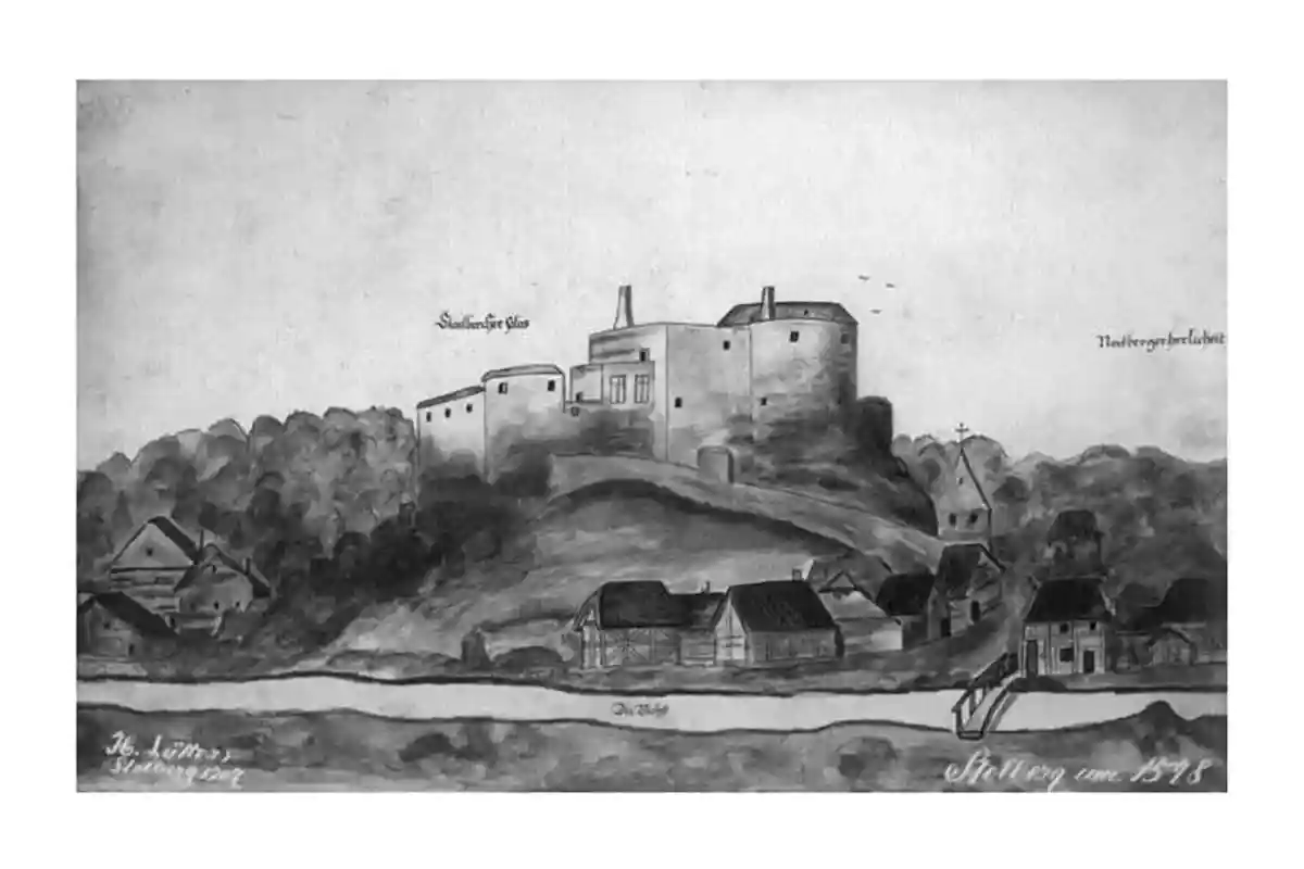 Самое старое из всех сохранившихся изображений городского замка. Фото: wikimedia.org