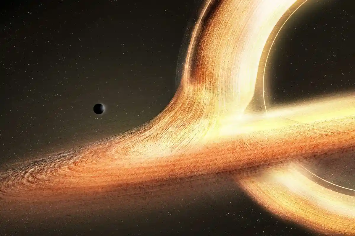 Компьютерное представление звезды-компаньона рядом с черной дырой, образовавшейся при взрыве гигантсткой звезды. Фото: Anuchit kamsongmueang / shutterstock.com