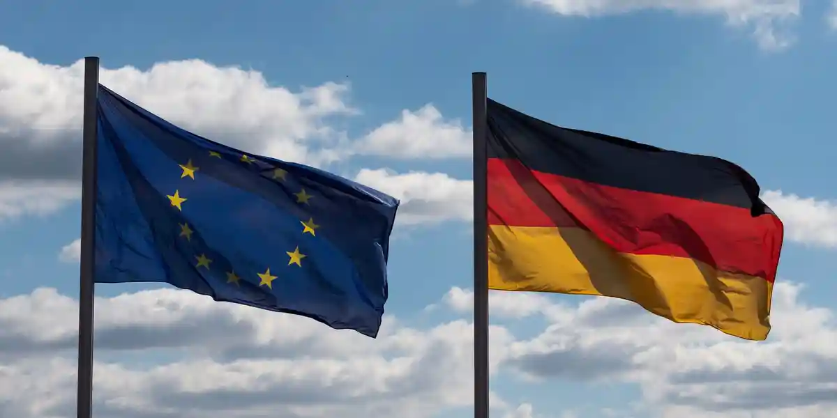 Флаг ЕС и Германии