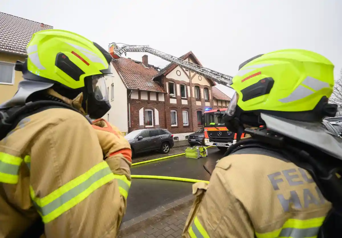 Пожар в двухквартирном доме в Ганновере