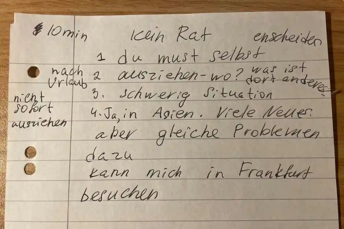 Пример написания структуры письма при подготовке к письменному экзамену по немецкому TELC B1. Фото: t.me/maria_germany