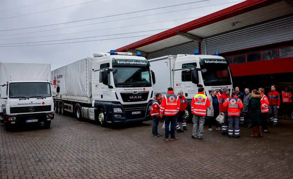 DRK Шлезвиг-Гольштейн отправляет транспорт с грузами для оказания помощи