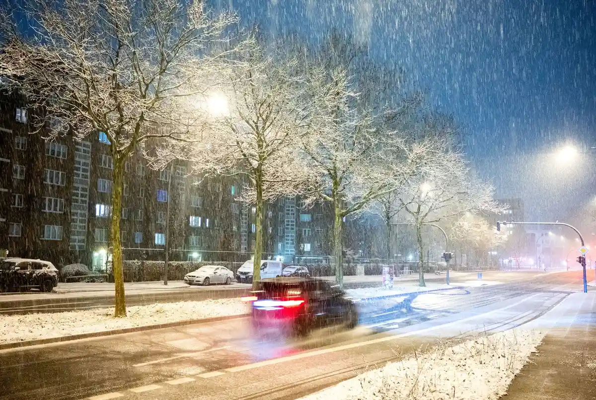 Снег в Гамбурге
