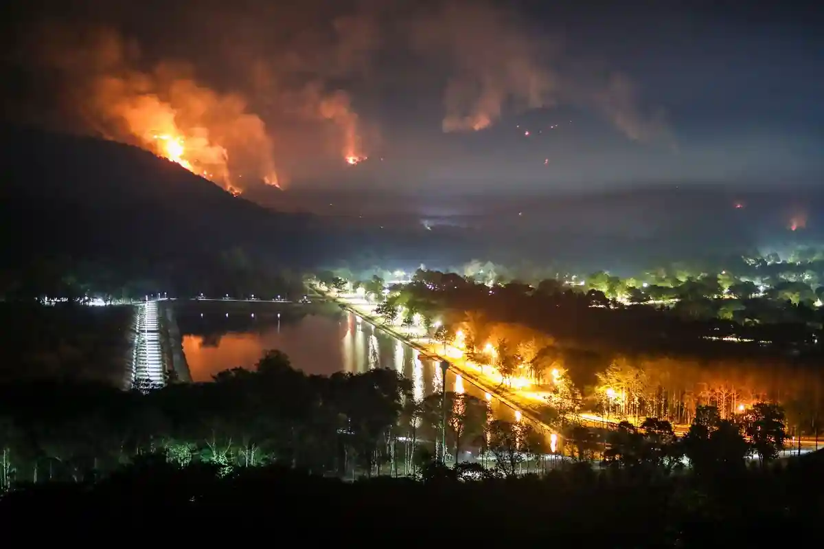 Лесные пожары в Таиланде