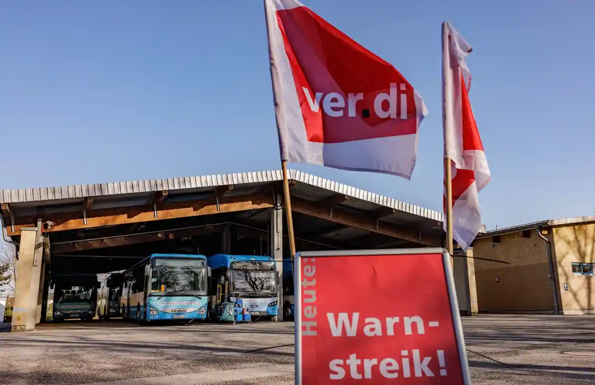 Verdi остановит частные автобусы в Германии во вторник