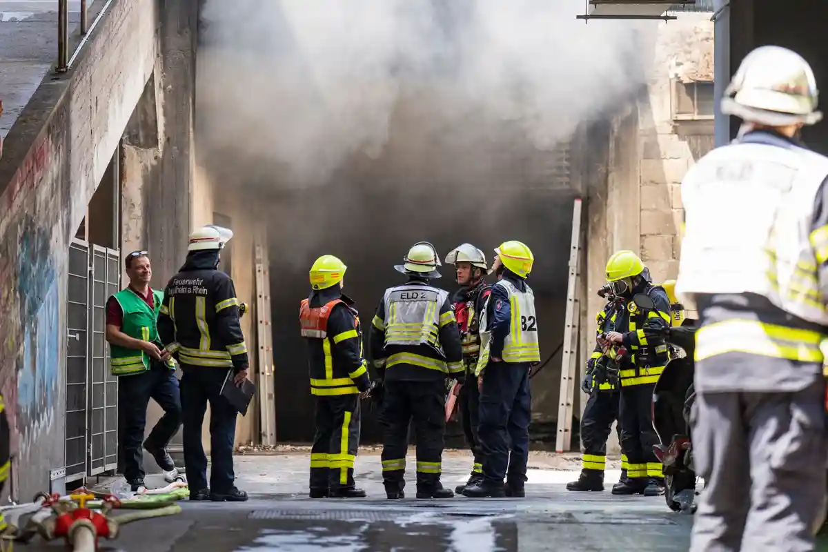 Пожар в гараже в Майнце