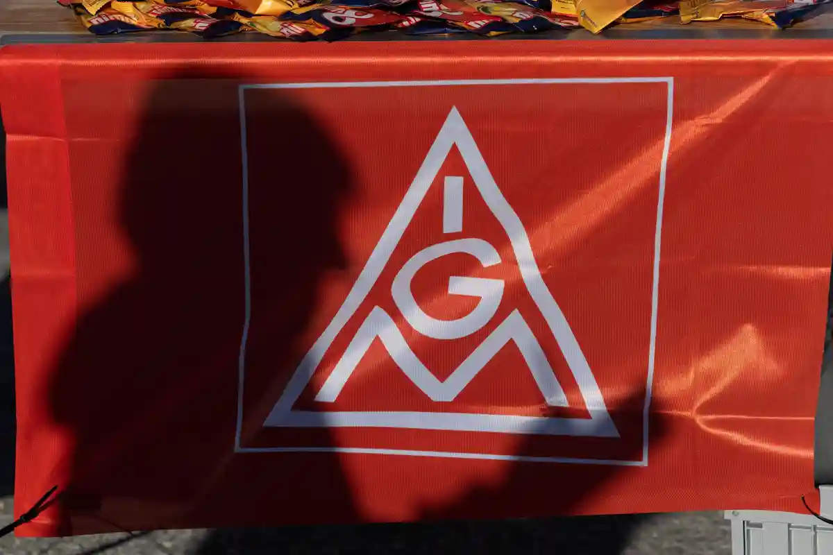 IG Metall:Логотип IG Metall на баннере.