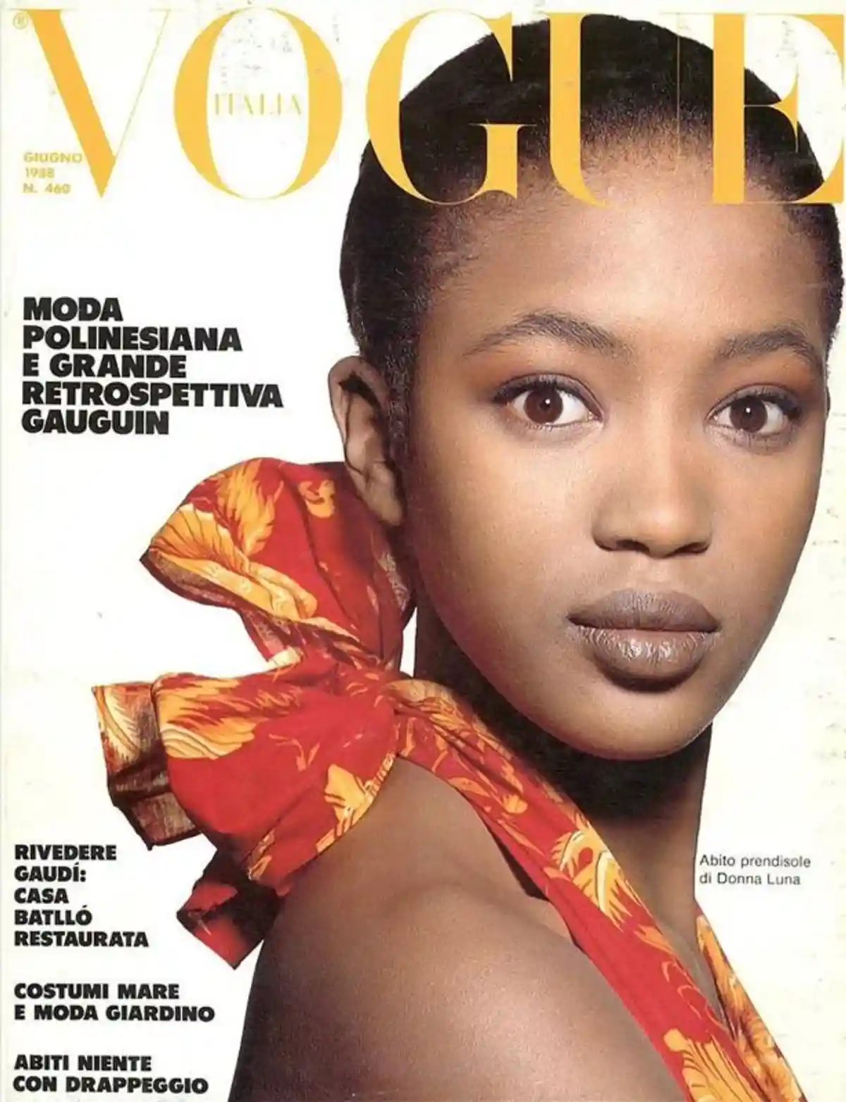 Naomi Campbell Vogue Italia 1988 / Pinterest.com