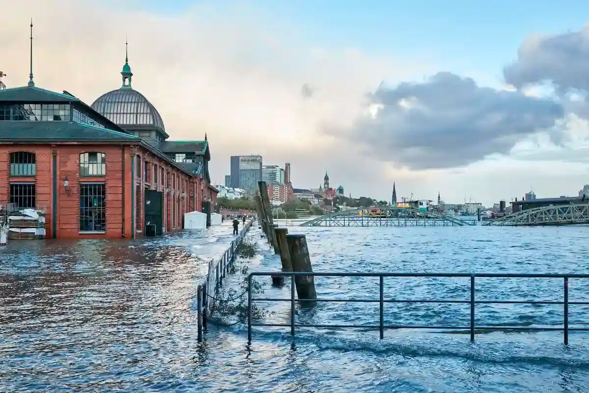 Рыбный рынок в Гамбурге затоплен
