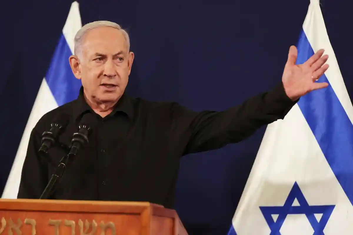 Ближневосточный конфликт - Пресс-конференция в Тель-Авиве:Премьер-министр Израиля Биньямин Нетаньяху считает, что ответственность за страдания мирного населения сектора Газа лежит исключительно на правящей группировке ХАМАС.