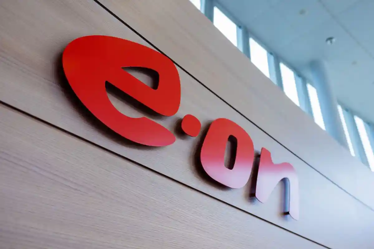 Eon:Вид на логотип в штаб-квартире энергетической компании eon.