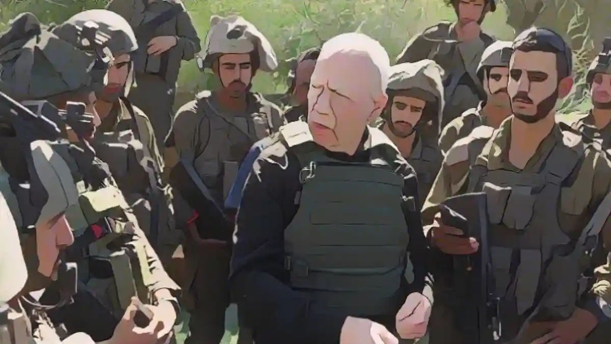 Галант в окружении солдат: По его словам, израильская армия все еще располагает достаточными резервами для защиты от "Хезболлы".:Галант в окружении солдат: По его словам, израильская армия все еще располагает достаточными резервами для защиты от "Хезболлы".