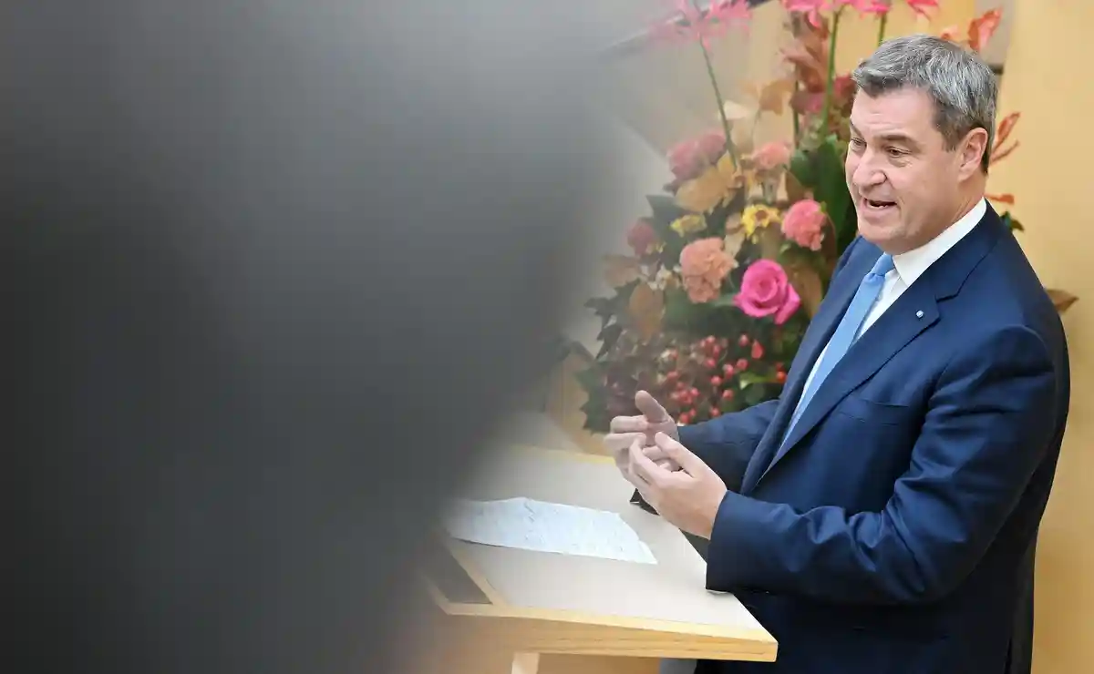 Маркус Сёдер:Премьер-министр Баварии Маркус Зедер (ХСС) выступает с речью в парламенте земли Бавария.