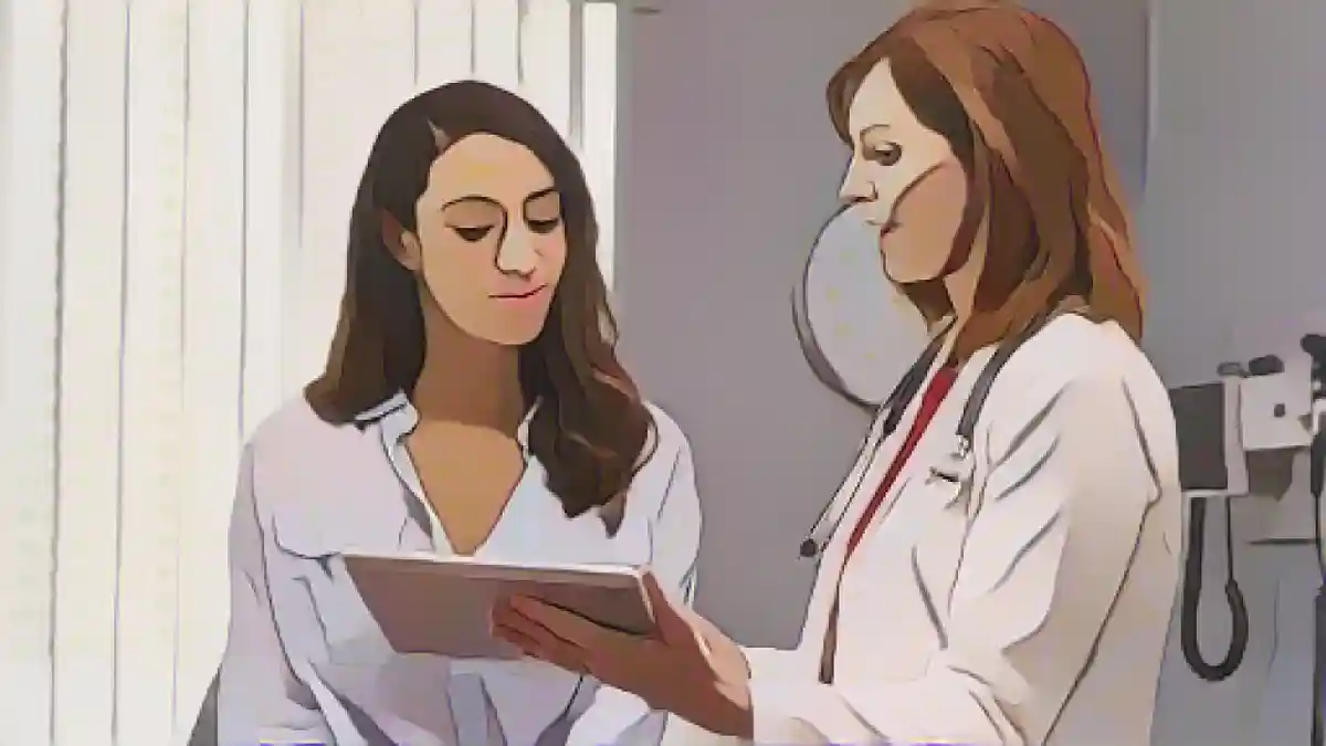 Женщина-врач разговаривает с пациенткой:Важные медицинские обследования для женщин служат для профилактики и выявления заболеваний на ранних стадиях.