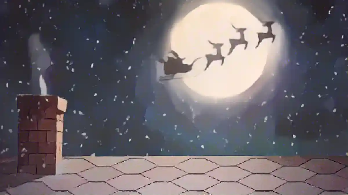 Дед Мороз со своими санями подъезжает к дому.:Где сейчас находится Дед Мороз? Вы можете следить за маршрутом Деда Мороза через Интернет с помощью различных трекеров.