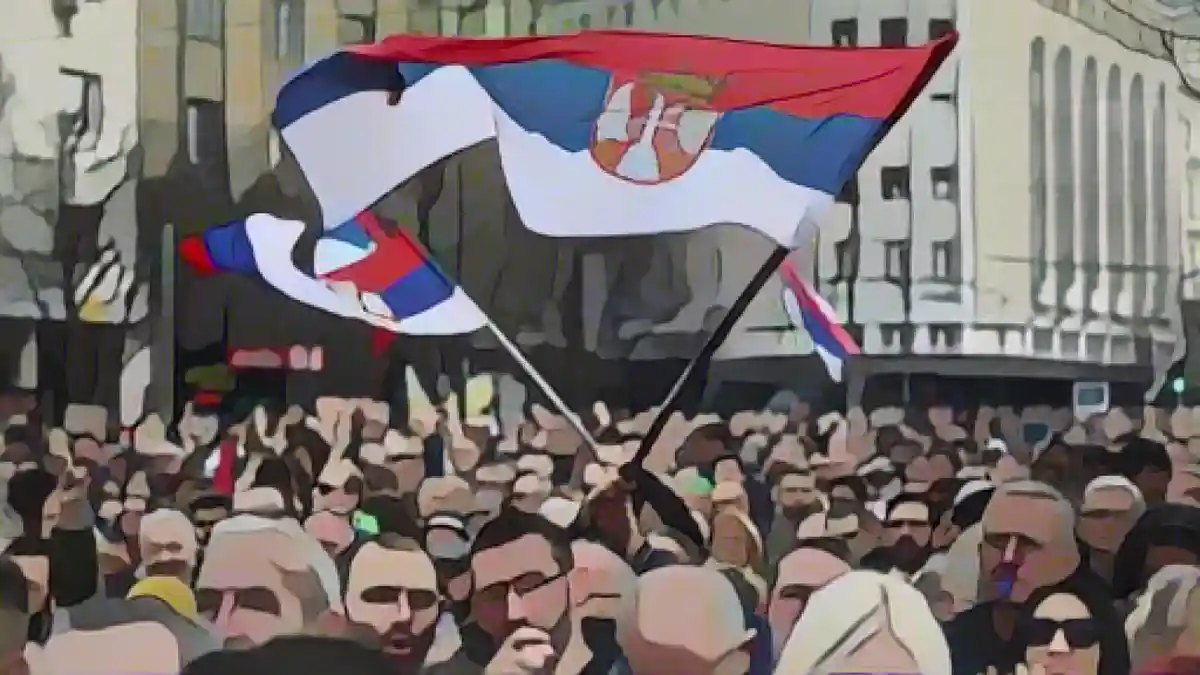 Демонстранты в Белграде:Демонстранты в Белграде