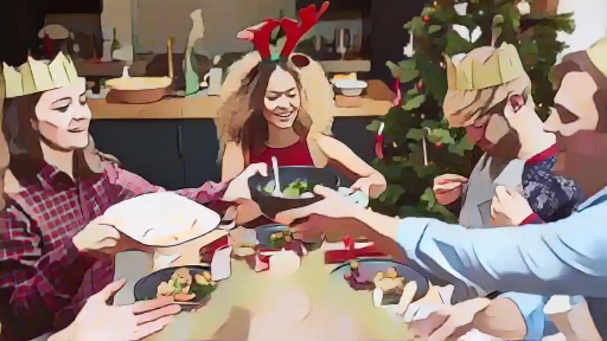 Друзья на веганском рождественском ужине:Чисто растительные рецепты для праздничного сезона также создают праздничную атмосферу - но без страданий животных