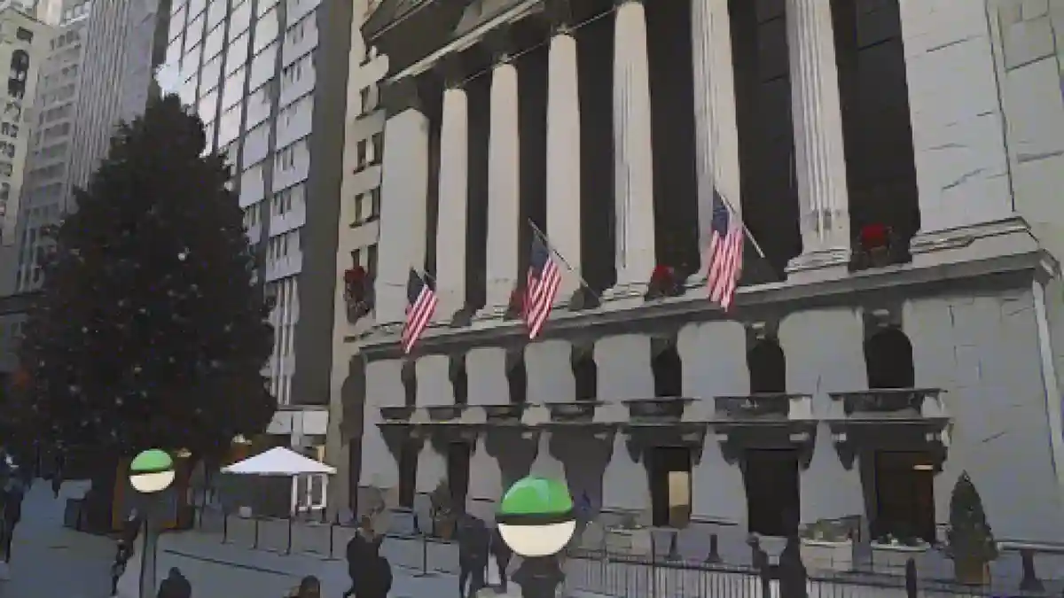 Фото: NDZ/STAR MAX/IPx 2023 12/14/23 Праздничные украшения у здания Нью-Йоркской фондовой биржи (NYSE) на Уолл-стрит 14 декабря 2023 года в Нью-Йорке.:Праздничные украшения у здания Нью-Йоркской фондовой биржи (NYSE) на Уолл-стрит 14 декабря 2023 года в Нью-Йорке.