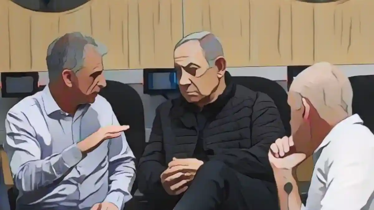 Глава Моссада Барнеа в беседе с Нетаньяху:Глава Моссада Барнеа в беседе с Нетаньяху.