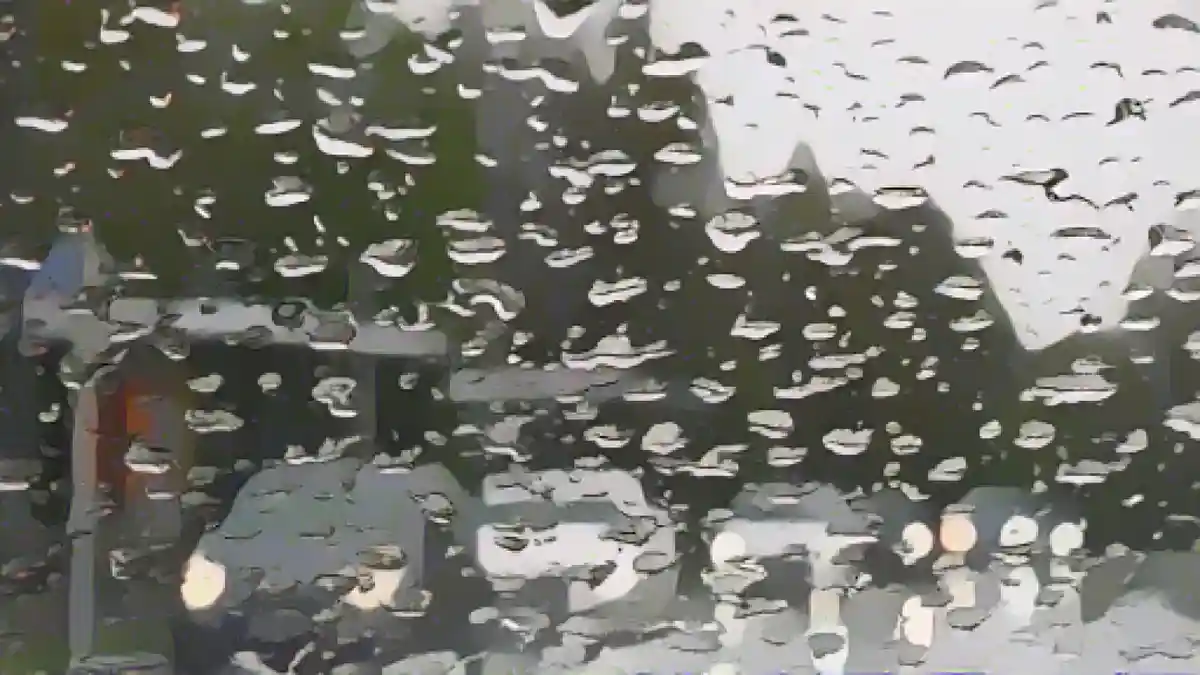 Капли дождя собираются на диске.:Капли дождя собираются на ветровом стекле. Фото