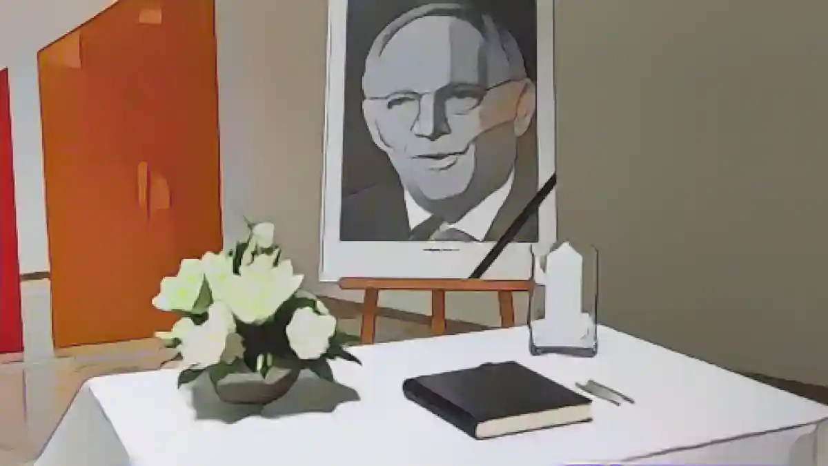 Книга соболезнований в память о Вольфганге Шойбле в Доме Конрада Аденауэра.:Книга соболезнований в память о Вольфганге Шойбле в Доме Конрада Аденауэра. Фото
