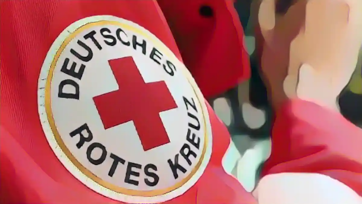 Логотип Немецкого Красного Креста (DRK).:Логотип Немецкого Красного Креста (DRK). Фото