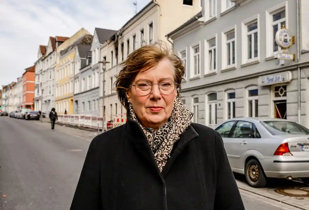 Министр внутренних дел Шлезвиг-Гольштейна:Сабина Зюттерлин-Ваак во Фленсбурге.