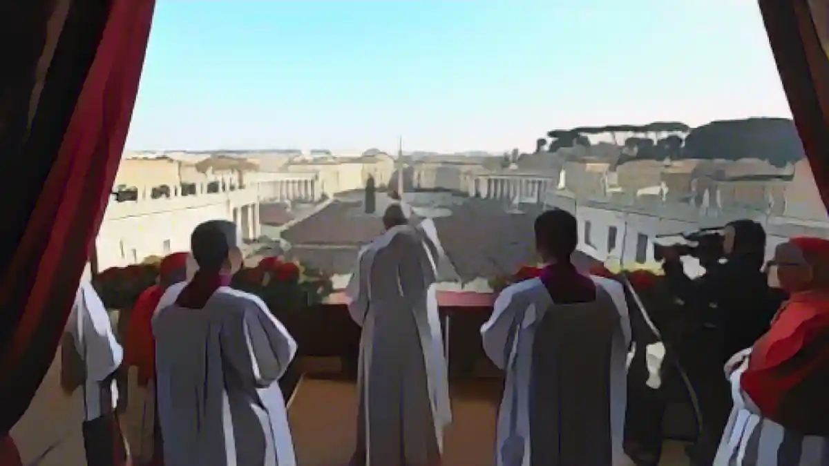 Папа Римский во время благословения в прошлом году:Папа благословляет в прошлом году