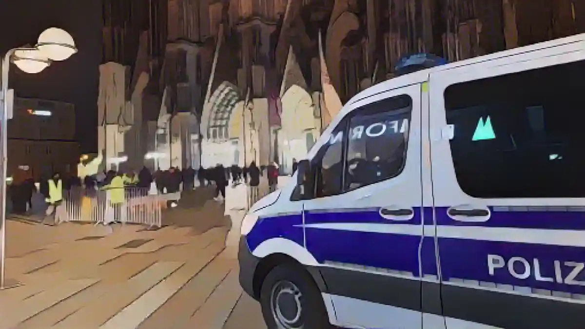 Полицейская машина, припаркованная перед Кельнским собором - вероятно, план нападения:Полицейские власти в Европе предполагают, что в период рождественских праздников ситуация с угрозами возрастет. Сообщается, что существуют конкретные планы нападения на Кельнский собор