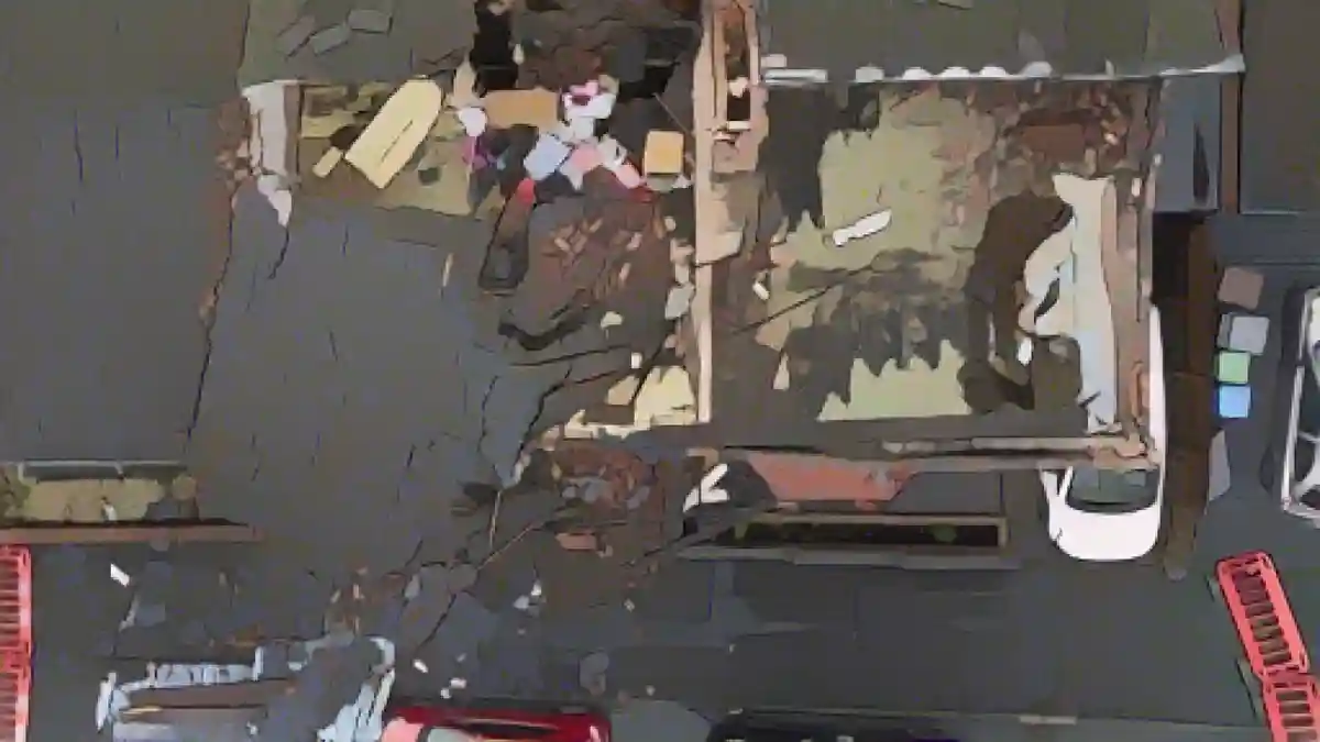 Поврежденные дома в Манчестере после предполагаемого торнадо, сорвавшего крыши и обрушившего стены.:Поврежденные дома в Манчестере после того, как предположительно торнадо сорвал крыши и обрушил стены. Фото