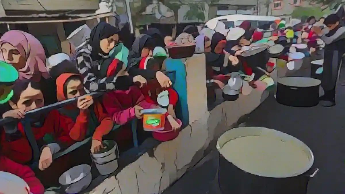 Распределение продовольствия среди населения сектора Газа:Население сектора Газа в значительной степени зависит от помощи гуманитарных организаций