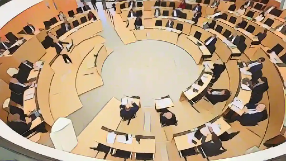 Сессия парламента Гессенского штата.:Заседание парламента Гессенского государства. Фото