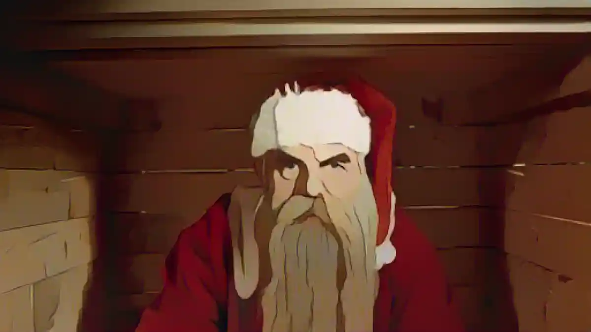 Скриншот с изображением Санты, сидящего в камине, из фильма "Редкий экспорт".:17 чертовски хороших рождественских фильмов ужасов, которые вы можете посмотреть прямо сейчас