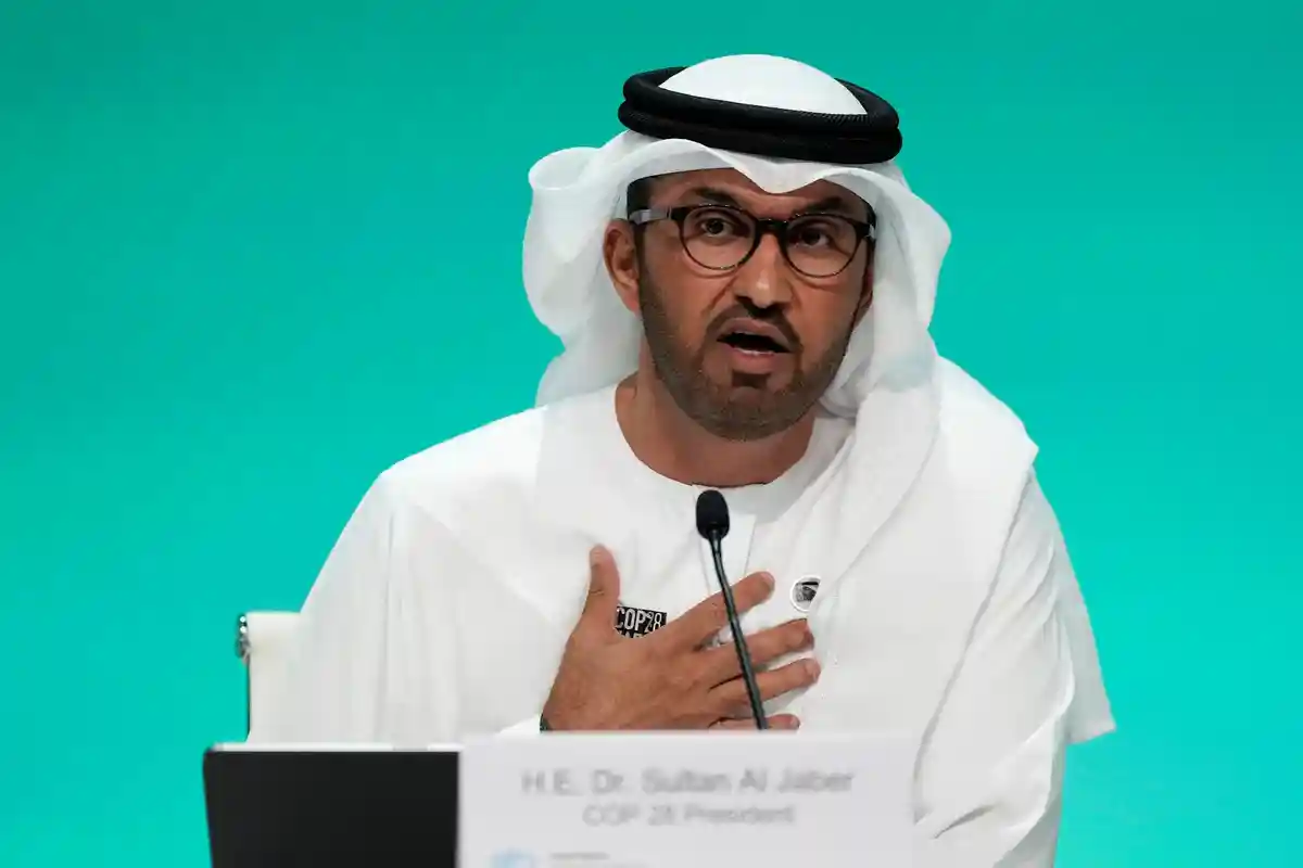 Султан аль-Джабер:Султан аль-Джабер, президент Всемирной конференции по климату в Дубае и глава государственной нефтяной компании Adnoc.