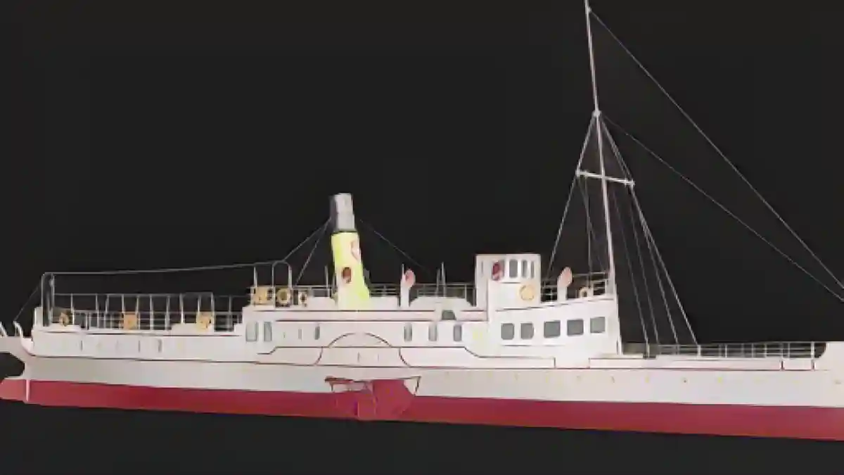 3D-модель судна "Säntis", затонувшего в Боденском озере в мае 1933 года и больше не пригодного для плавания.:3D-модель судна "Säntis", затонувшего в Боденском озере в мае 1933 года и больше не пригодного для плавания. Фото