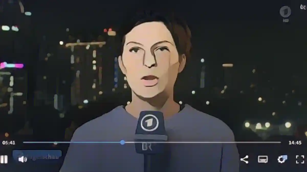 Ханна Реш в Тагесше:Репортер Ханна Реш допустила ошибку во время программы "Tagesschau"