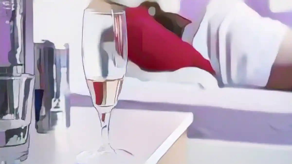 Женщина лежит в своей постели, рядом с ней бутылки и стаканы с алкоголем.:Женщина лежит в своей постели, рядом с ней бутылки и стаканы с алкоголем. Фото