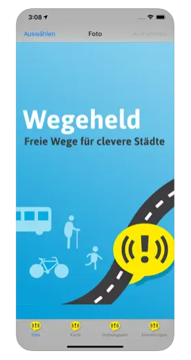 Сообщить о незаконной парковке в Германии можно через приложение Wegeheld. Фото: apps.apple.com 